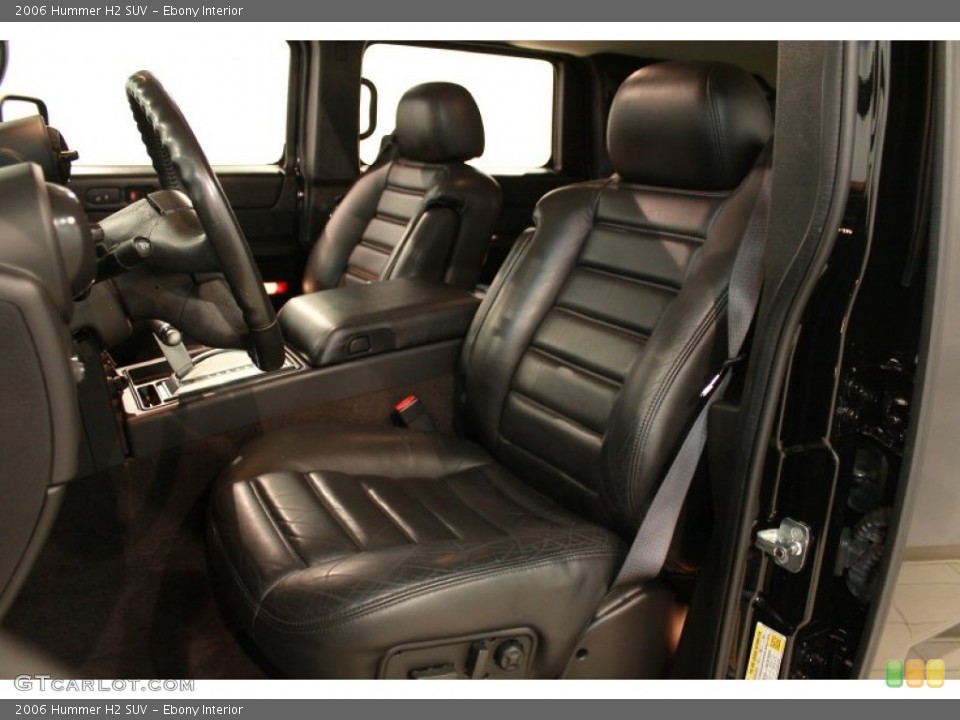 Ebony Interior Front Seat for the 2006 Hummer H2 SUV #68466346