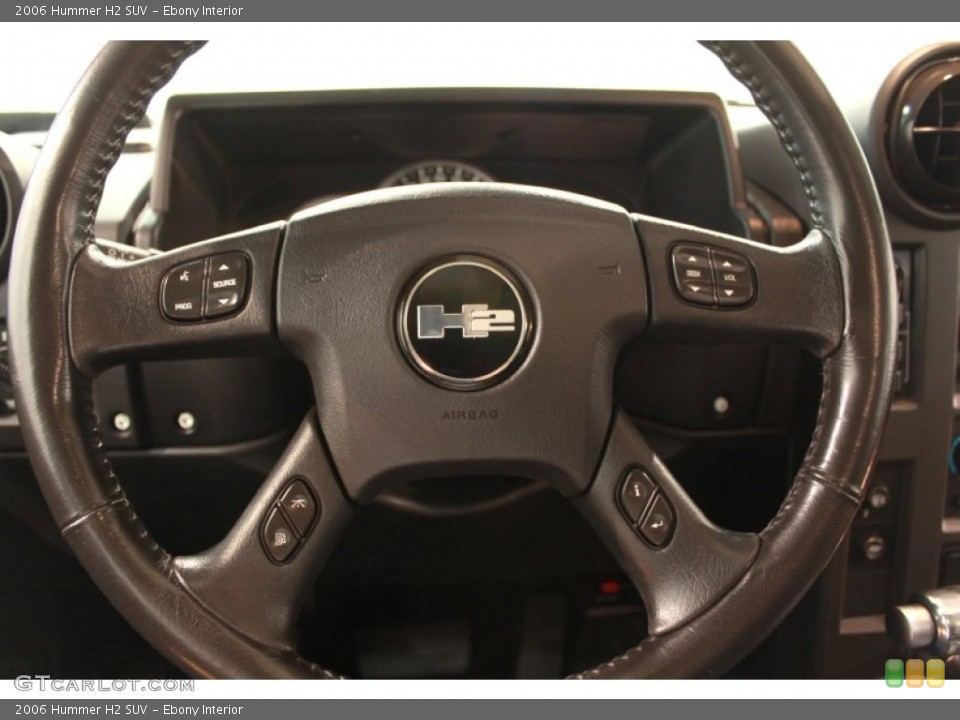 Ebony Interior Steering Wheel for the 2006 Hummer H2 SUV #68466349