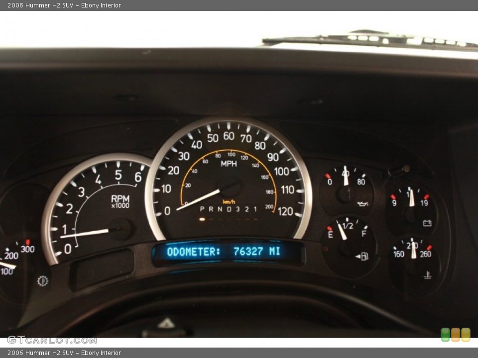 Ebony Interior Gauges for the 2006 Hummer H2 SUV #68466352