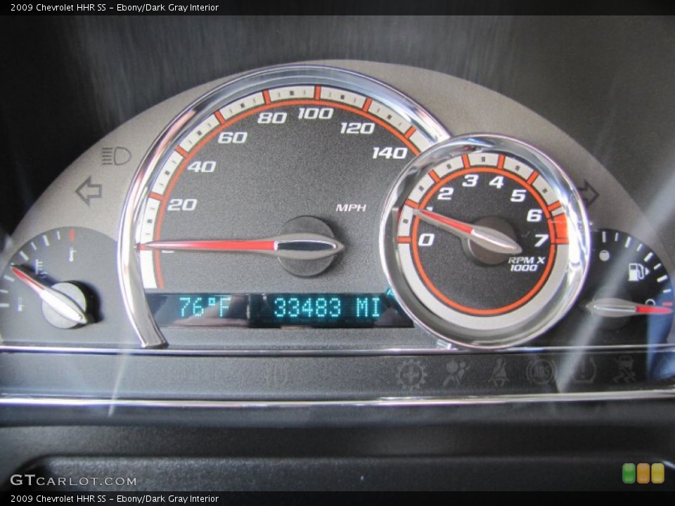 Ebony/Dark Gray Interior Gauges for the 2009 Chevrolet HHR SS #68467321