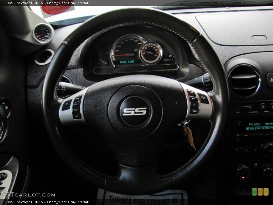 Ebony/Dark Gray Interior Steering Wheel for the 2009 Chevrolet HHR SS #68467324