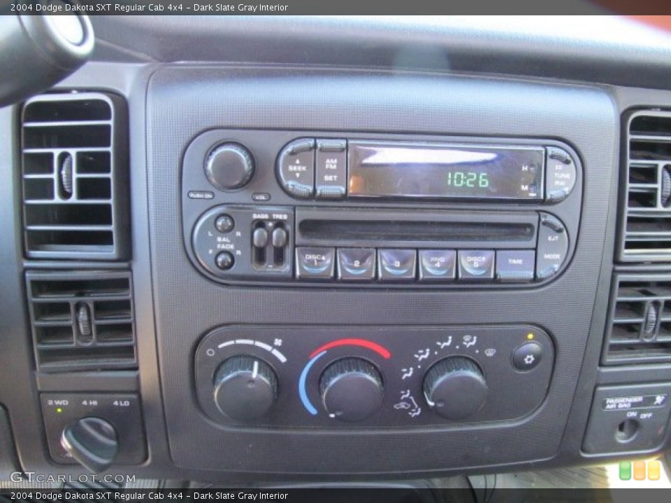Dark Slate Gray Interior Controls for the 2004 Dodge Dakota SXT Regular Cab 4x4 #68471161