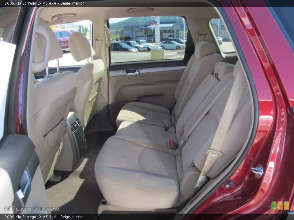 Beige Interior Rear Seat for the 2009 Kia Borrego LX V6 4x4 #68472178