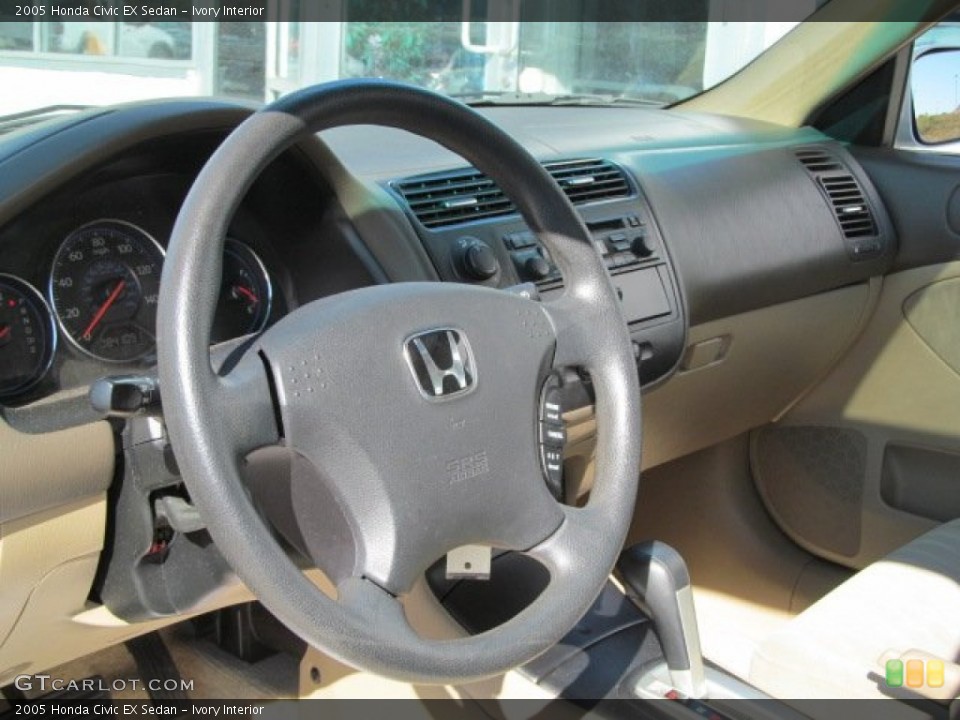 Ivory Interior Steering Wheel for the 2005 Honda Civic EX Sedan #68473091