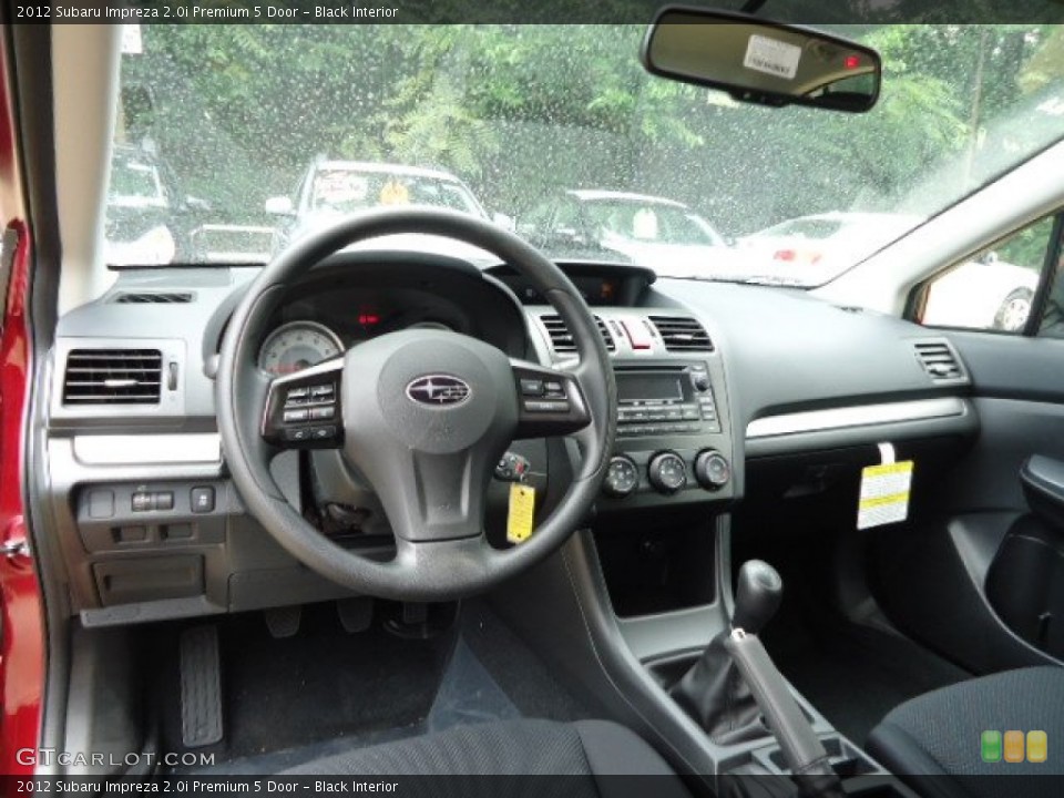 Black Interior Prime Interior for the 2012 Subaru Impreza 2.0i Premium 5 Door #68477101