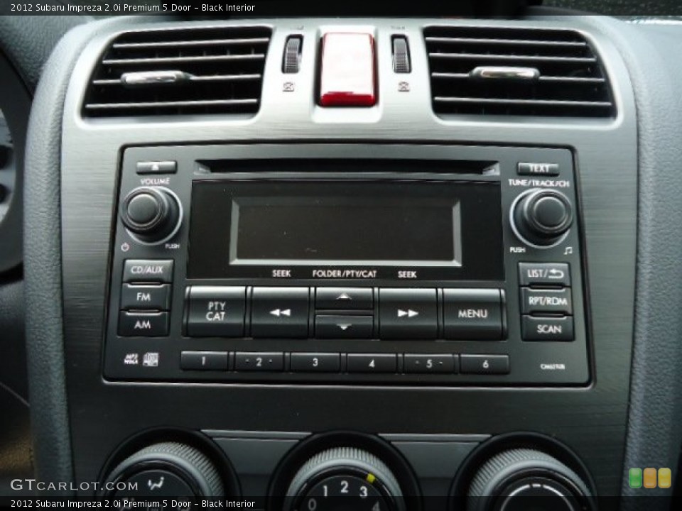 Black Interior Audio System for the 2012 Subaru Impreza 2.0i Premium 5 Door #68477137