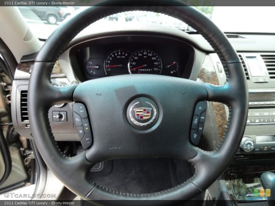 Ebony Interior Steering Wheel for the 2011 Cadillac DTS Luxury #68477599