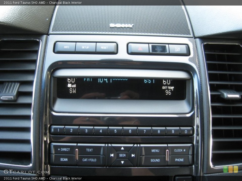 Charcoal Black Interior Controls for the 2011 Ford Taurus SHO AWD #68479117