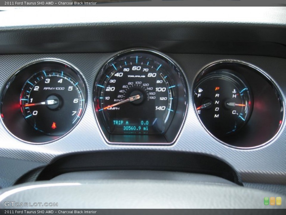 Charcoal Black Interior Gauges for the 2011 Ford Taurus SHO AWD #68479150
