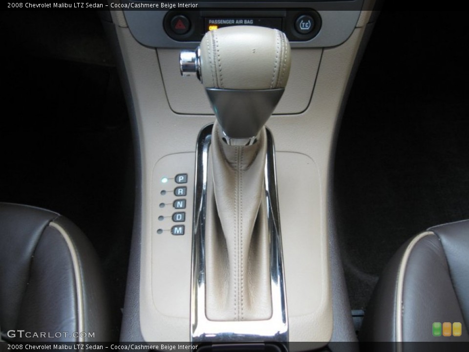 Cocoa/Cashmere Beige Interior Transmission for the 2008 Chevrolet Malibu LTZ Sedan #68479405