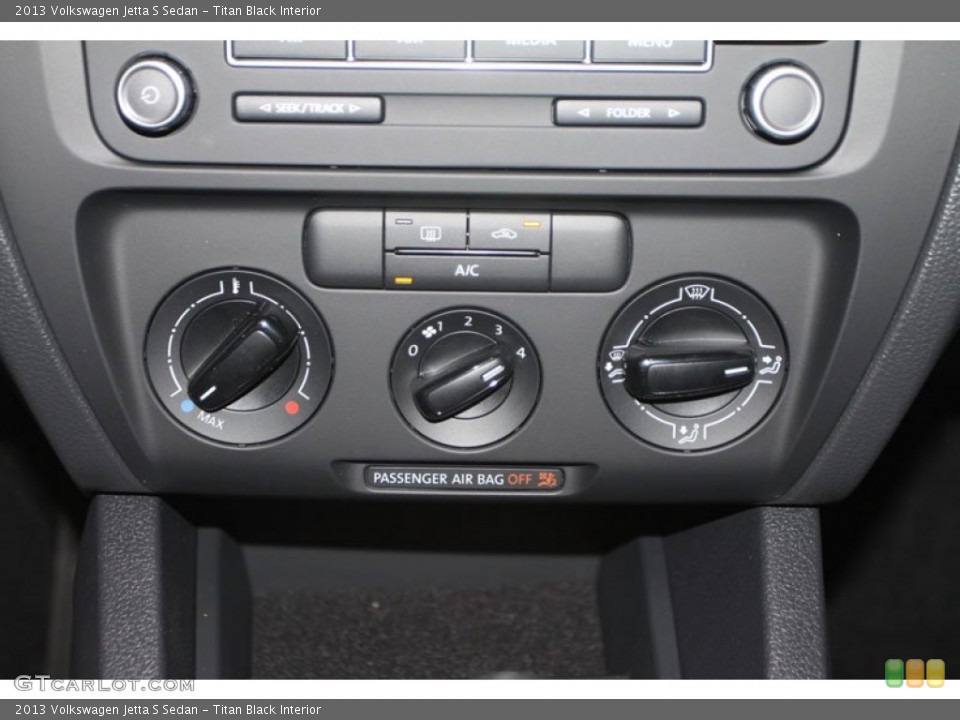 Titan Black Interior Controls for the 2013 Volkswagen Jetta S Sedan #68480094