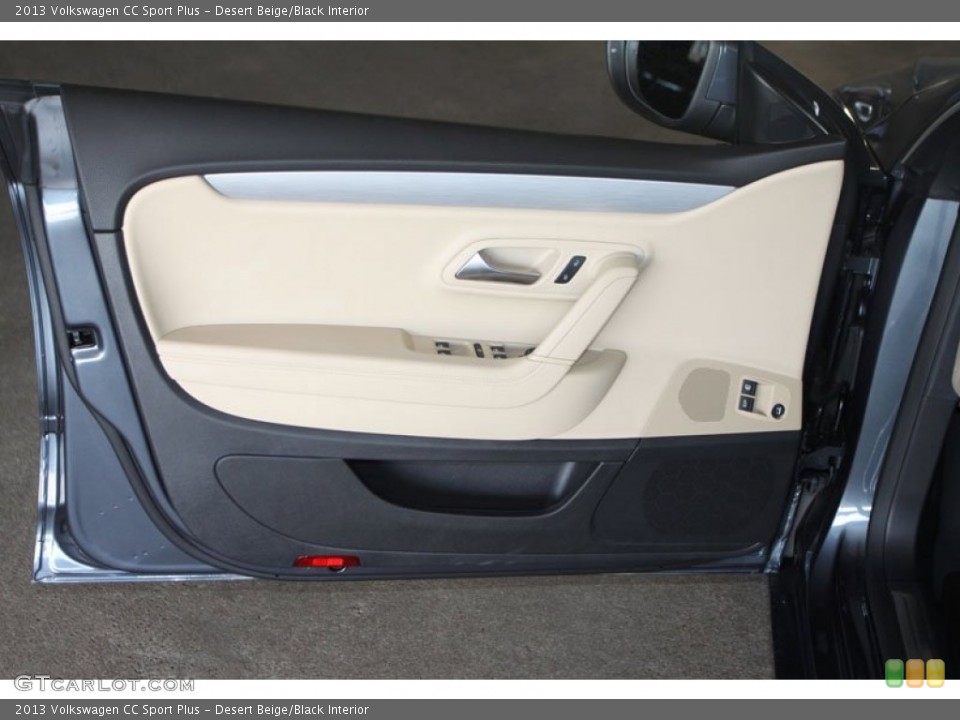 Desert Beige/Black Interior Door Panel for the 2013 Volkswagen CC Sport Plus #68480266