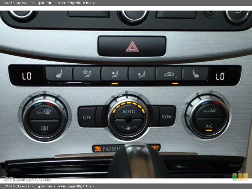 Desert Beige/Black Interior Controls for the 2013 Volkswagen CC Sport Plus #68480344