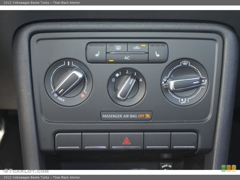 Titan Black Interior Controls for the 2012 Volkswagen Beetle Turbo #68481293