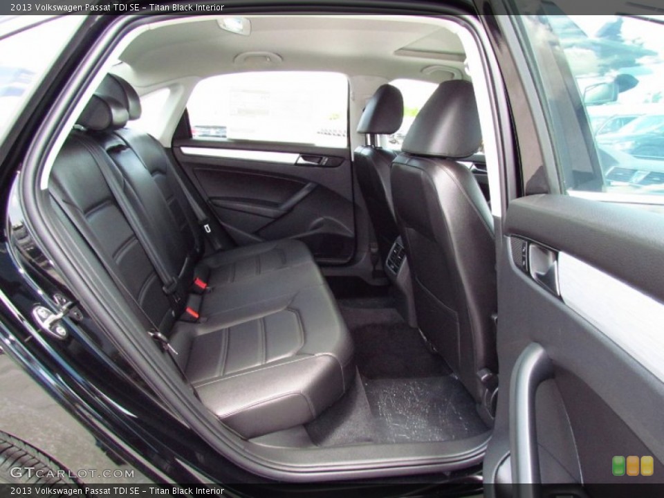 Titan Black Interior Rear Seat for the 2013 Volkswagen Passat TDI SE #68484145