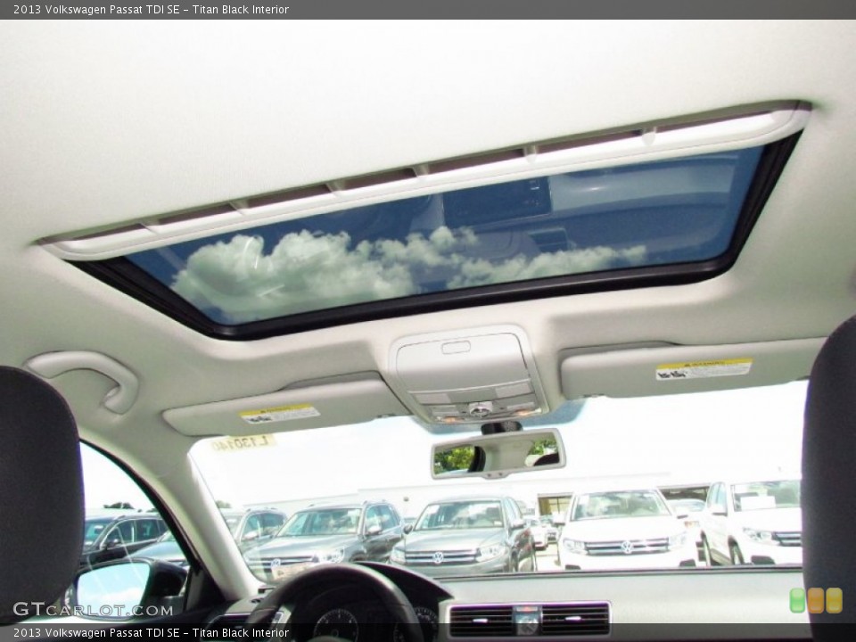 Titan Black Interior Sunroof for the 2013 Volkswagen Passat TDI SE #68484164