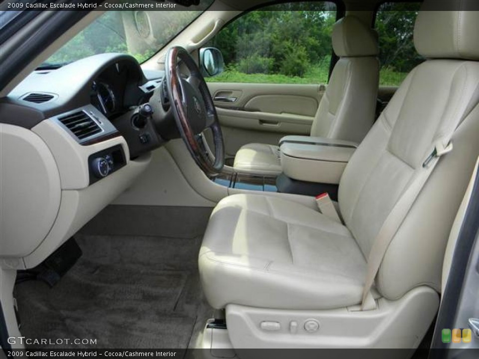 Cocoa/Cashmere Interior Front Seat for the 2009 Cadillac Escalade Hybrid #68485177