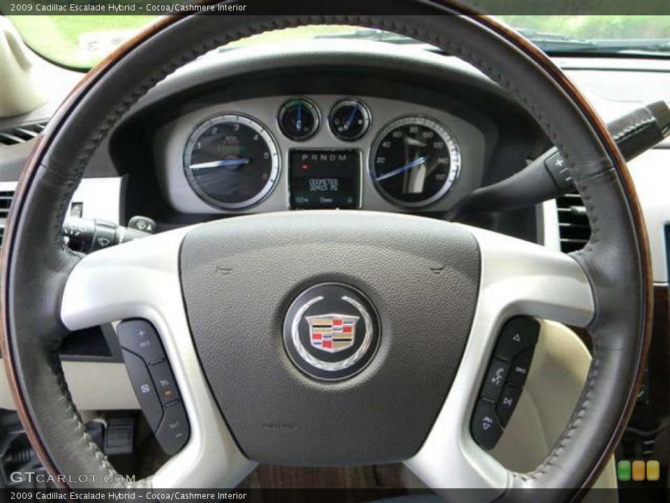 Cocoa/Cashmere Interior Steering Wheel for the 2009 Cadillac Escalade Hybrid #68485297