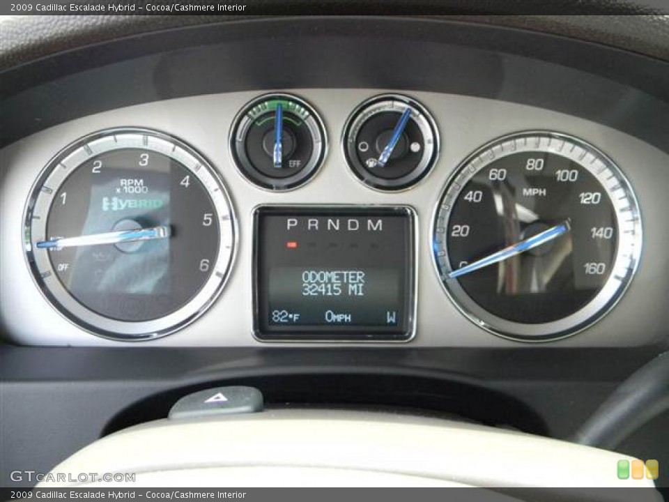 Cocoa/Cashmere Interior Gauges for the 2009 Cadillac Escalade Hybrid #68485306