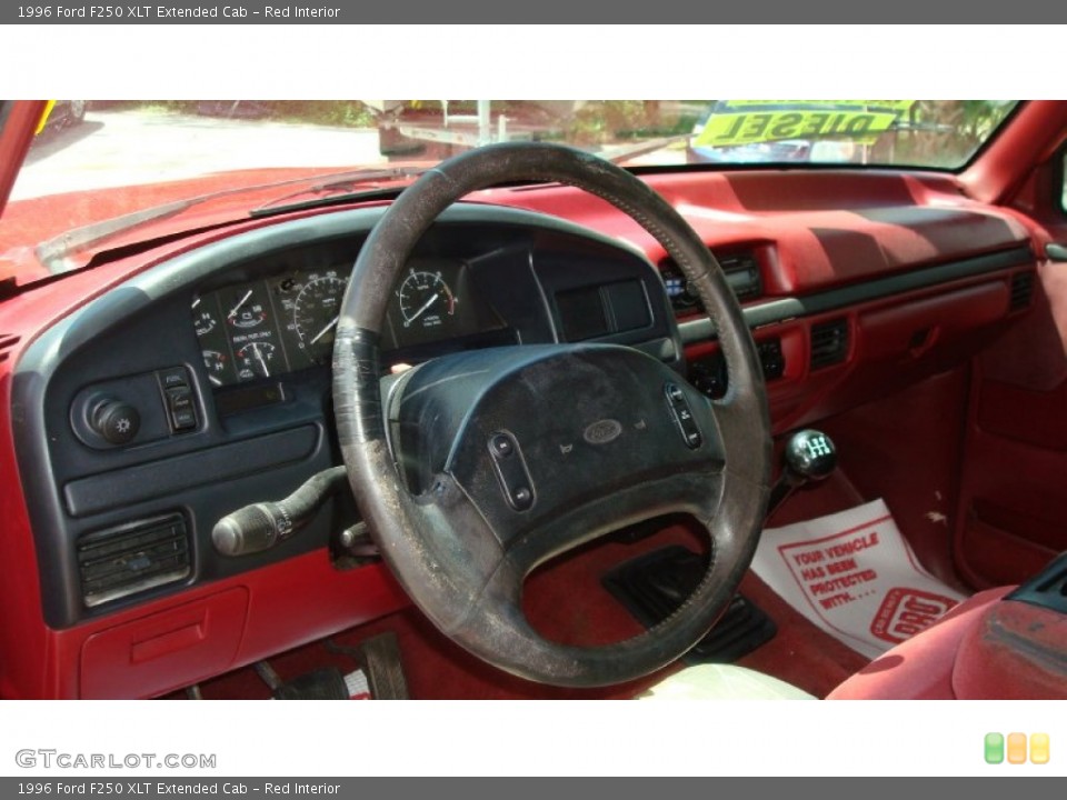 Red Interior Dashboard for the 1996 Ford F250 XLT Extended Cab #68485831