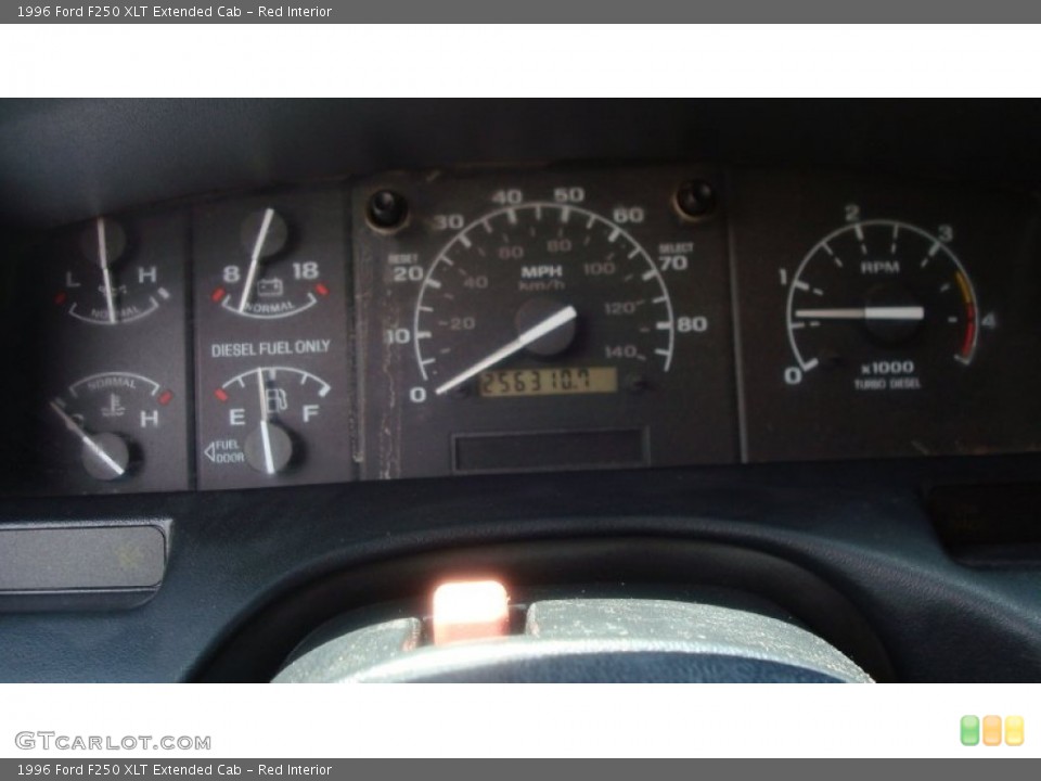 Red Interior Gauges for the 1996 Ford F250 XLT Extended Cab #68485840
