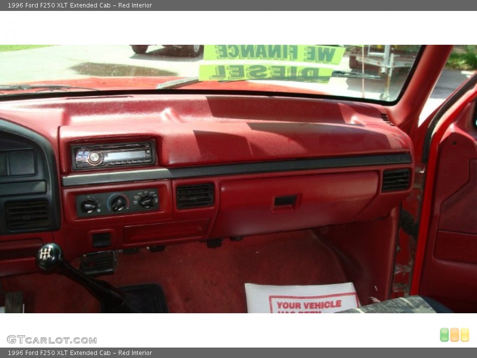 Red Interior Dashboard for the 1996 Ford F250 XLT Extended Cab #68485858