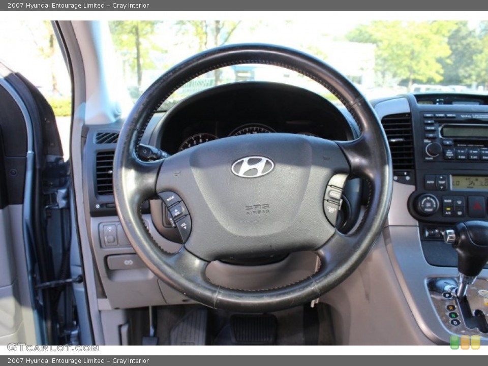 Gray Interior Steering Wheel for the 2007 Hyundai Entourage Limited #68490559