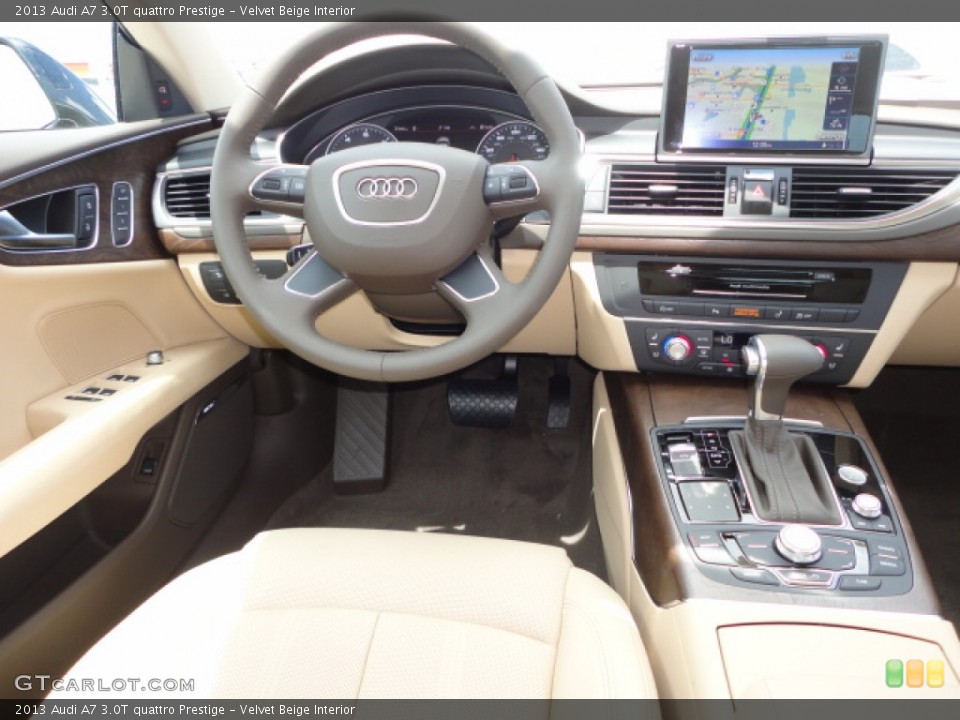 Velvet Beige Interior Dashboard for the 2013 Audi A7 3.0T quattro Prestige #68492155