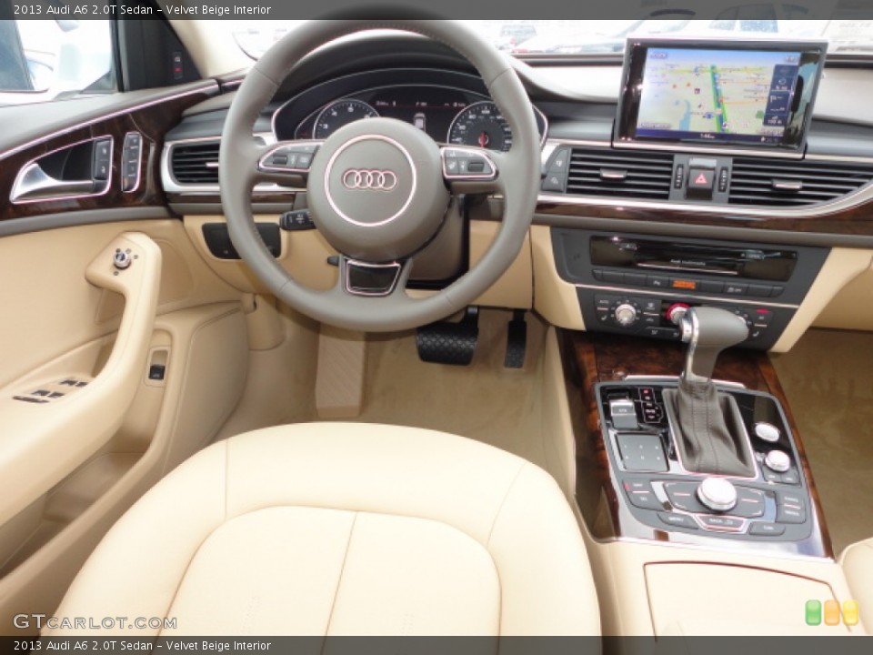 Velvet Beige Interior Dashboard for the 2013 Audi A6 2.0T Sedan #68492440