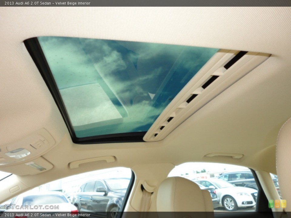 Velvet Beige Interior Sunroof for the 2013 Audi A6 2.0T Sedan #68492449