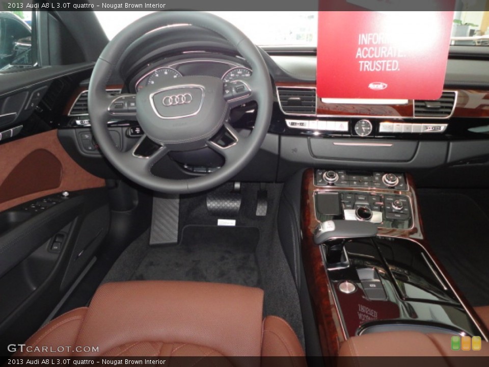 Nougat Brown Interior Dashboard for the 2013 Audi A8 L 3.0T quattro #68492623
