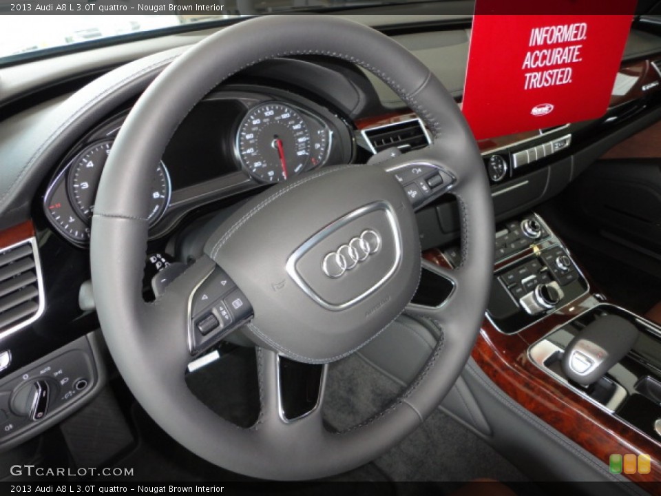 Nougat Brown Interior Steering Wheel for the 2013 Audi A8 L 3.0T quattro #68492659