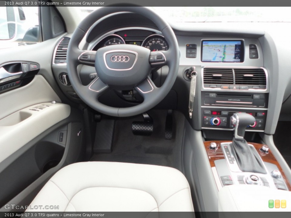 Limestone Gray Interior Dashboard for the 2013 Audi Q7 3.0 TFSI quattro #68492725
