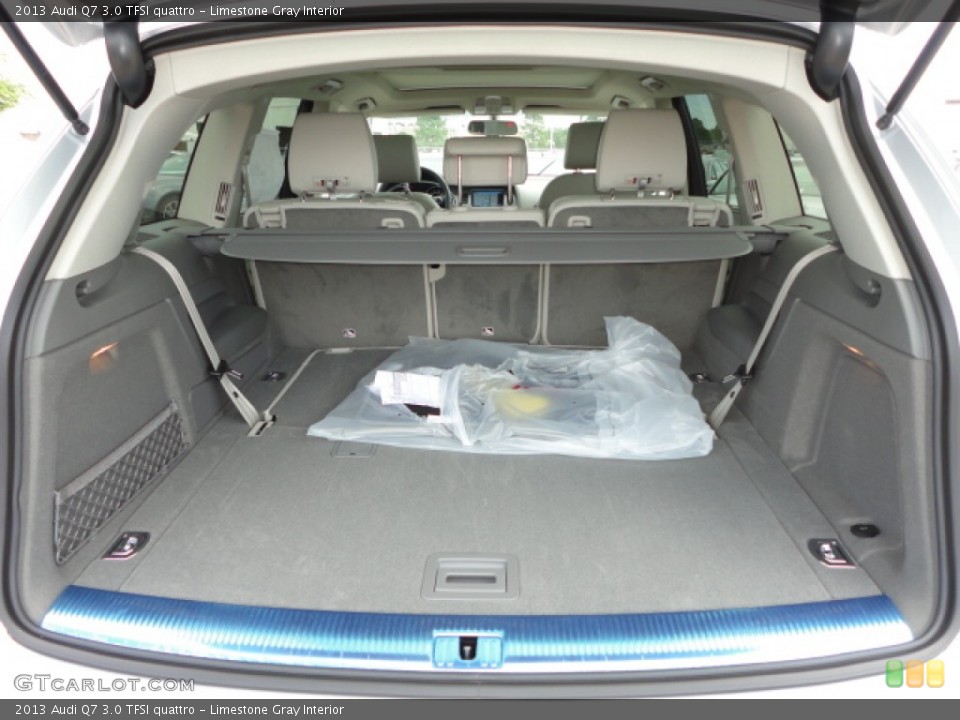 Limestone Gray Interior Trunk for the 2013 Audi Q7 3.0 TFSI quattro #68492734
