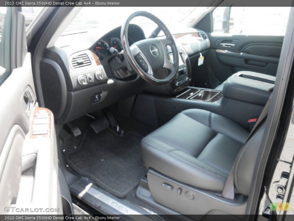 Ebony Interior Prime Interior for the 2013 GMC Sierra 3500HD Denali Crew Cab 4x4 #68492875