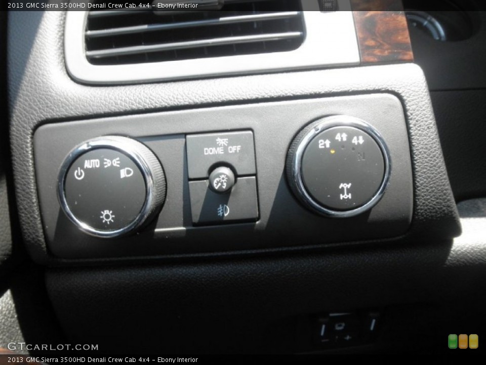 Ebony Interior Controls for the 2013 GMC Sierra 3500HD Denali Crew Cab 4x4 #68492914