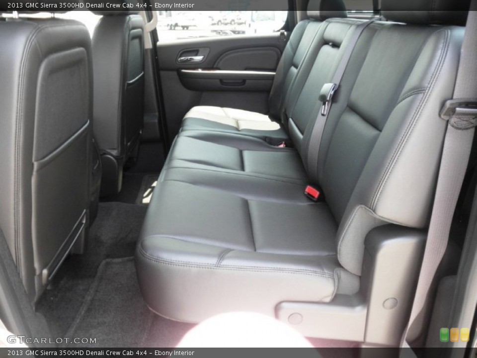 Ebony Interior Rear Seat for the 2013 GMC Sierra 3500HD Denali Crew Cab 4x4 #68492971