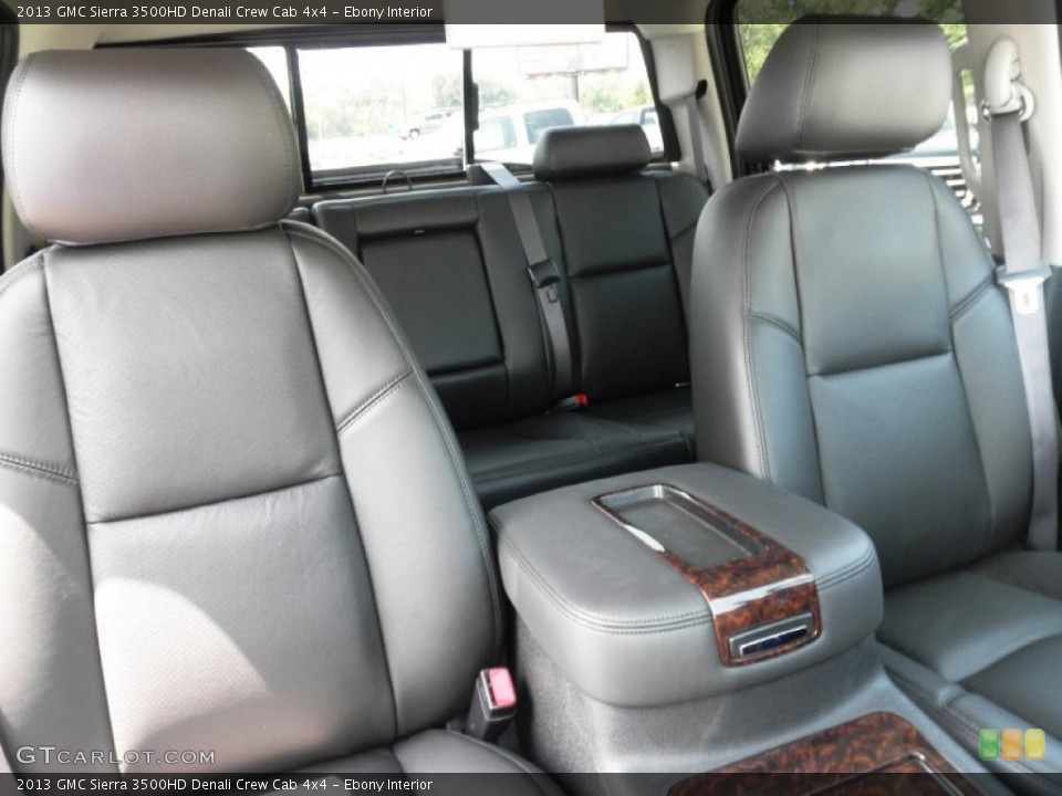 Ebony Interior Photo for the 2013 GMC Sierra 3500HD Denali Crew Cab 4x4 #68493027