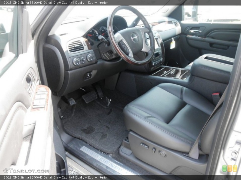 Ebony Interior Photo for the 2013 GMC Sierra 3500HD Denali Crew Cab 4x4 Dually #68493325