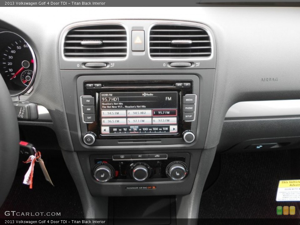Titan Black Interior Controls for the 2013 Volkswagen Golf 4 Door TDI #68494465