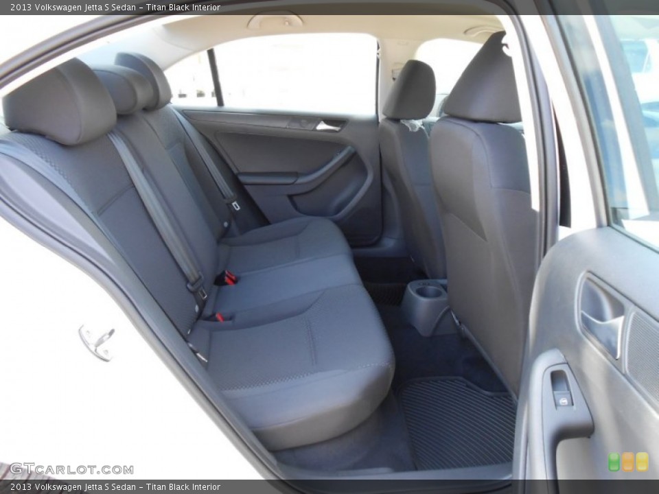 Titan Black Interior Rear Seat for the 2013 Volkswagen Jetta S Sedan #68494861