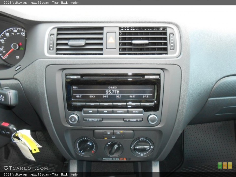 Titan Black Interior Controls for the 2013 Volkswagen Jetta S Sedan #68494888