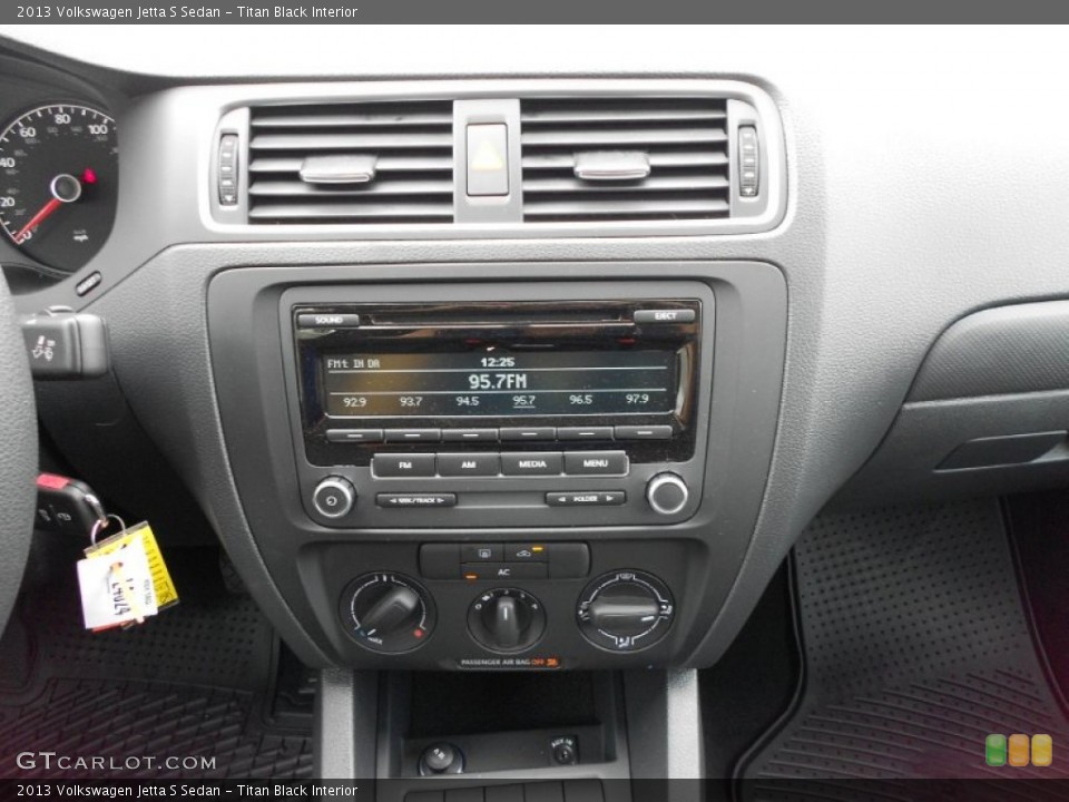 Titan Black Interior Controls for the 2013 Volkswagen Jetta S Sedan #68495158