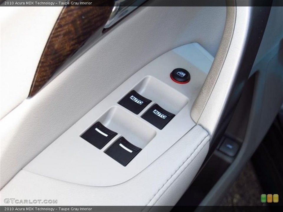 Taupe Gray Interior Controls for the 2010 Acura MDX Technology #68496259