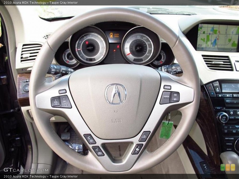 Taupe Gray Interior Steering Wheel for the 2010 Acura MDX Technology #68496277