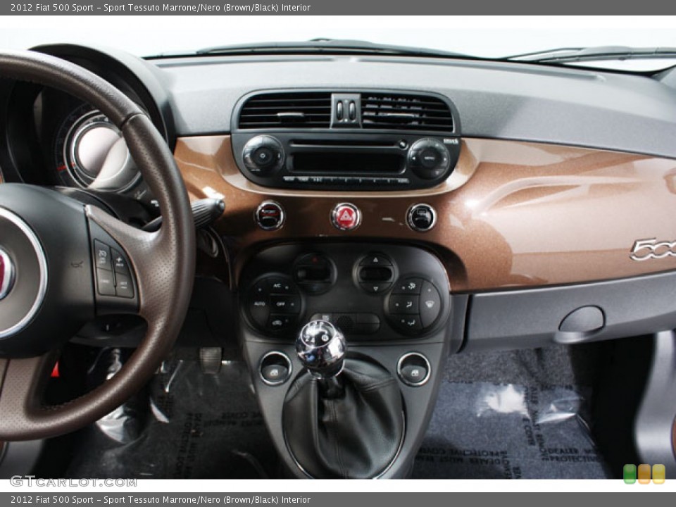 Sport Tessuto Marrone/Nero (Brown/Black) Interior Dashboard for the 2012 Fiat 500 Sport #68499541