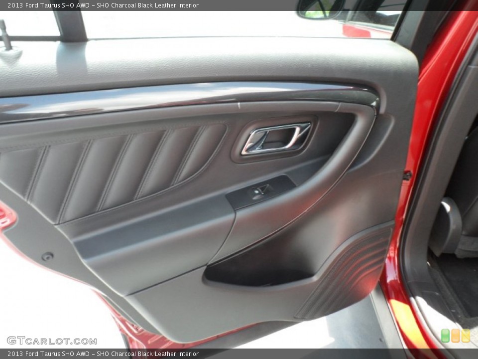 SHO Charcoal Black Leather Interior Door Panel for the 2013 Ford Taurus SHO AWD #68500666