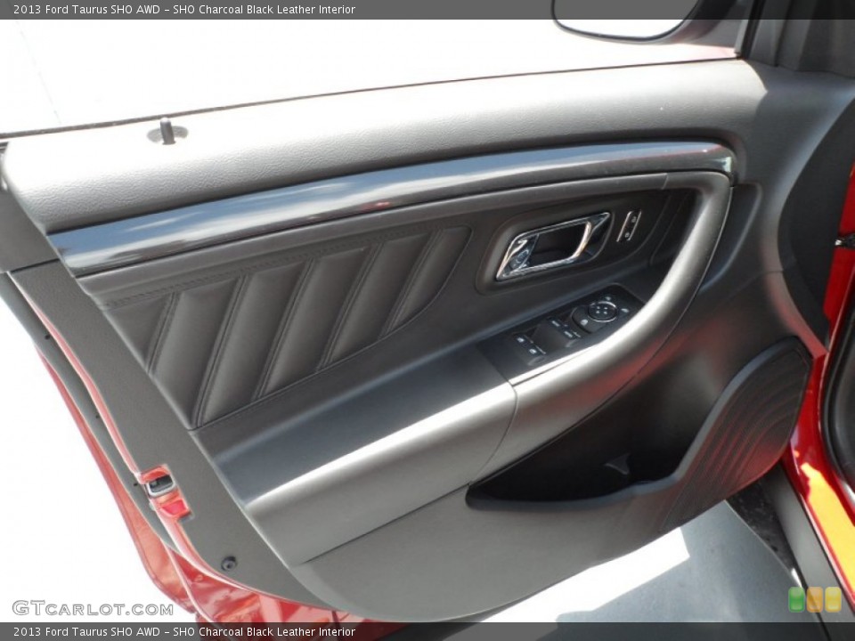 SHO Charcoal Black Leather Interior Door Panel for the 2013 Ford Taurus SHO AWD #68500684
