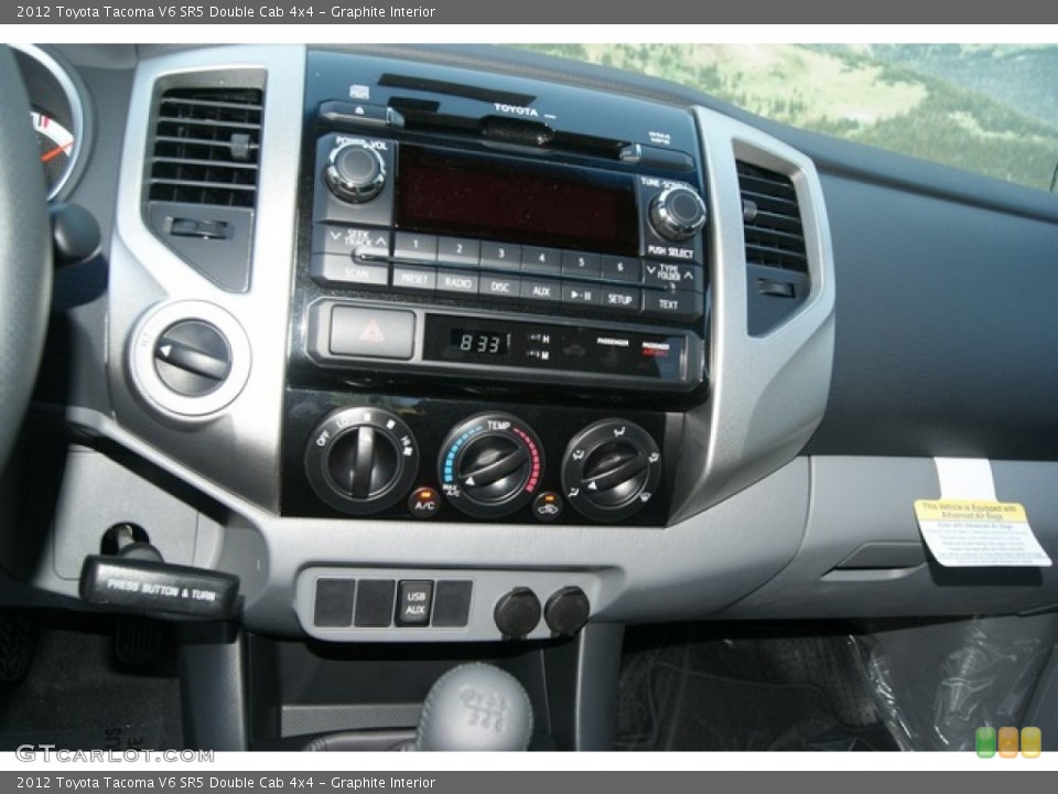 Graphite Interior Controls for the 2012 Toyota Tacoma V6 SR5 Double Cab 4x4 #68503441