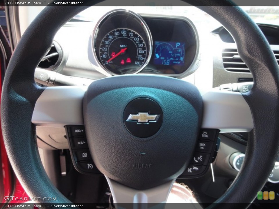 Silver/Silver Interior Steering Wheel for the 2013 Chevrolet Spark LT #68507503